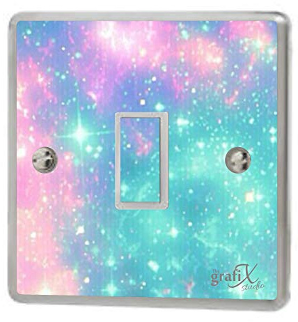 Vinilo adhesivo para interruptor de luz rosa y azul para niñas, sw152