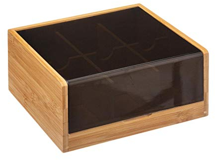5five - boîte à thé 6 compartiments black bambou