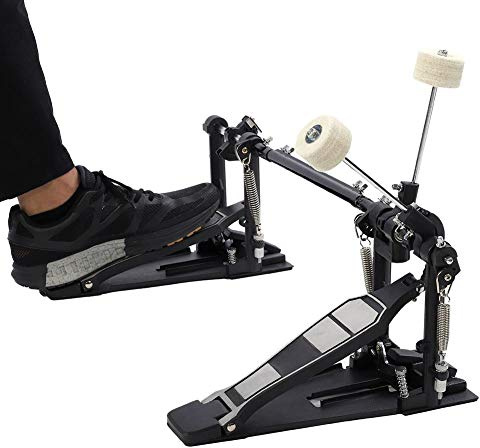 Bassdrum Pedal, Aluminium Legierung Doppelbass Pedal Dual Foot Kick Pedal Bass Drum Kick Fußpedal Percussion Drum Zubehör