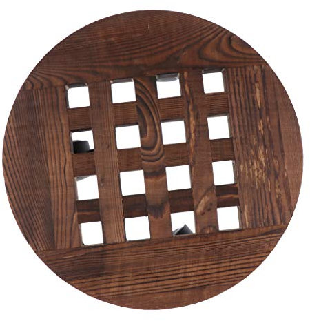 Backbayia Rund Holz Blumenroller Pflanzenroller Blumentopf Rolluntersetzer für Balkon, Garten
