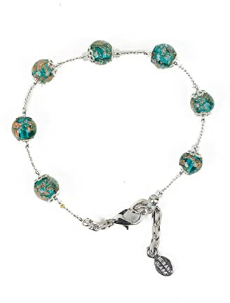 Sospiri Venezia Frauen-Armband mit 7 Glasperlen 8 mm Durchmesser Original Muranoglas - Geschenkidee Schmuckstück Made in Italy zertifiziert