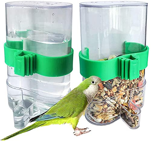 LATRAT Automatischer Wasserspender Futterspender Für Vögel - Futternapf Trinkflasche Für Wellensittich Papageien