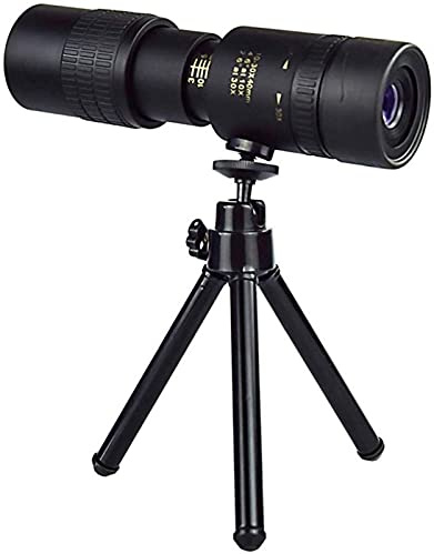 HODAGES 4K 10-300X40MM Super Teleobjetivo Monocular Binoculares Monocular Binoculares Binoculares de Bolsillo para teléfono Inteligente Tomar Foto para Adultos Observación de Aves Caza al Aire Libre