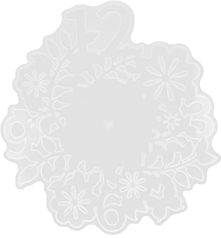 Molde de reloj, molde de resina de fundición epoxi de silicona, molde de reloj de bricolaje, molde de silicona resistente al desgarro de espejo de flor grande para hacer manualidades hechas a mano