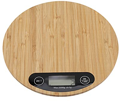 ADITAM Balance de Cuisine, Balance de Cuisine Balance de Cuisine en Bambou Balance de Cuisine Poids Numérique Abs en Bambou pour Aliments Porteurs Double The Comfort