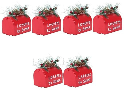 Garneck 6stücke Metall Weihnachtsbaum Rot Eisen Pendants Für Weihnachtsdeko Hängende Dekoration Für Festliche Anlässe Und Stimmungsvolle Räume