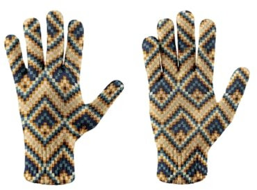DELIGUO Thermo-Strickhandschuhe – Modischer Druck, Bunte Handschuhe, Touchscreen-Strickhandschuhe, Winter-Vollfinger-Handschuhe, Herren Und Damen, Reiten/Fahren/Handschuhe, Stil 1, Einheitsgröße