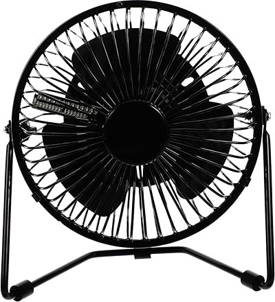 OSALADI Ventilatore USB Orologio LED e Display della Temperatura Mini Ventilatore da Tavolo Silenzioso del Flusso d Aria per Scrivania Ufficio e Viaggio