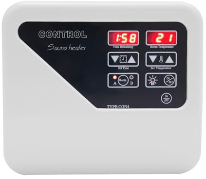 DGJMuu 3-9kw Sauna Digital Controller Saunaofen 8+4 Mode Saunasteuergerät 40-105°C, Externe Digital Controller Steuerung