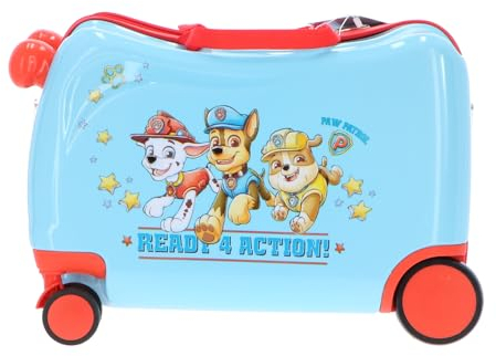 Undercover - Paw Patrol Ride-on Trolley - Kindergepäck zum Draufsitzen - Belastbar bis 50 kg - mit praktischen Tragegriffen - Stabiler Reisekoffer