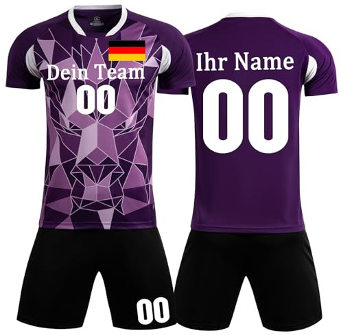 KILUZARNO Football Trikot Personalisiert Fussball Trikot Kinder mit Namen und Nummer Team Logo