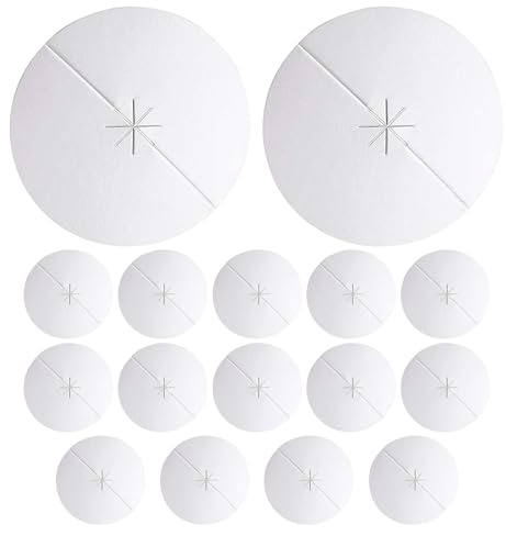 Protectores De Velas De Cera De Abeja – 16 Protectores Antigoteo Para Velas | Disco De Protección De Cuidado Del Ear Seguro | Candelabros De Papel Antigoteo Para Velas De Servicio Religiosas | Velas