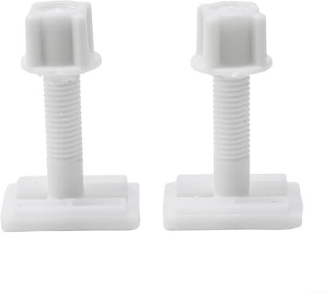 2 Paar WC-Deckelschraube WC-Sitz Reparaturschrauben Kits Kunststoff Toilettendeckel Scharnier Schraube Weiß Toilettensitz Reparatur Fitting WC Reparatur Kits (A)