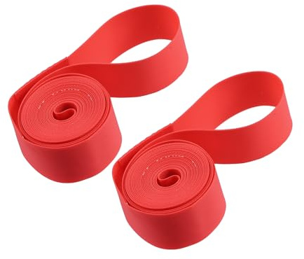 RATCHROLL 700C 27 Bike Bicycle Wheel Rim Strip Rim Tape Liner Inner Tube Protection Band PVC Red Pair Replacement Car Parts