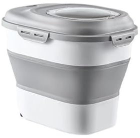 VONCYKI Foldable Rice Container Storage Cereal Dispenser Kitchen Containers Food Containers With Lid Rice(Grey)