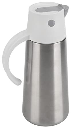 KIMISS Une Bouteille de Stockage pour l'huile Végétale Bouteille de Distributeur d'huile Noire pour la Cuisine Pot de Récipient d'huile en Acier Inoxydable 750 Ml Bouteille de