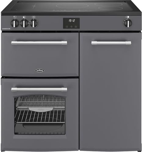 Belling Farmhouse 90Ei 90cm Electric Range Cooker with Induction Hob - Anthracite - A/A Rated