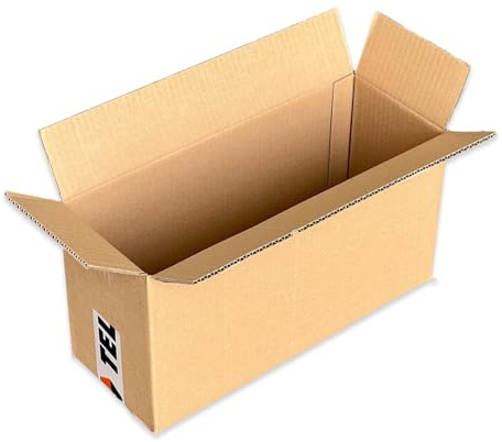 TELECAJAS | 20 Cajas 40x15x20 cm de Cartón Marrón de Solapas Económica y Funcional para Envios y Almacenaje. Sin asas | Pack de 20