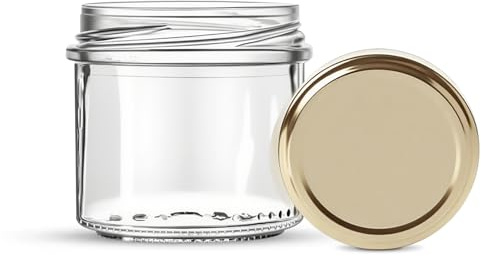 HEEKSE Lot de 12 Bocaux-Pot Rond 130ml -avec les couvercles-Fabrication française