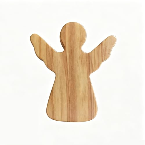 Ángel guardián de madera de olivo, ángel de la guarda, nacimiento regalo de bautismo, hecho a mano, trae suerte