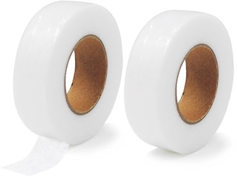 Zenvorial 50 Meters Hemming Tape 2 Psc, Wonder Web Hemming Tapes, 2cm Wide No Sewing Hem Tape, Adhesive Fabric Fusing Tapes, White-Hemming Tap-e for Trousers, Dress, Jeans, Curtains