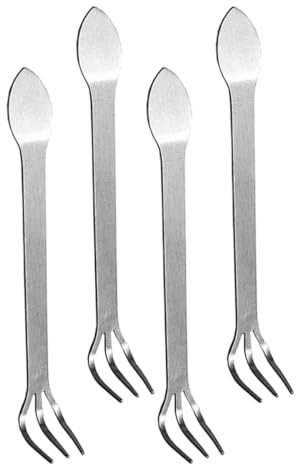 Ciieeo Mini Rastrello in Acciaio Inox 4 Pezzi, Strumento Manuale per Bonsai e Orto, Diserbo e Allentamento Terreno in Spazi Ristretti, Attrezzo Versatile per Aiuole e Piccoli Spazi Verdi