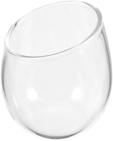 ULTECHNOVO Bicchiere da Vino senza Stelo a Forma di Uovo in Vetro da 300ml, Raffinato e Semplice, per Cocktail e Feste