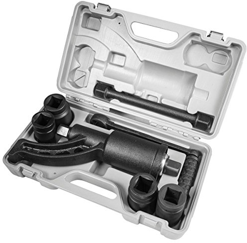 XtremepowerUS Multiplier Torque Wrench Labor Saving Lug Nut Wrench CR-V Socket 4 Socket With Carrying Case for Semi Truck & RVs