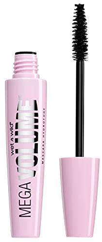 Wet n Wild - Mega Volume Mascara - Máscara de Pestañas Negra para Conseguir Unas Pestañas Hipnóticas para con un Volumen hasta 5 Veces Mayor - Maquillaje para Ojos - Very Black - 1 Unidad