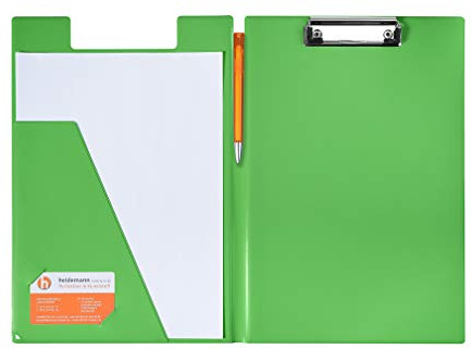 Heidemann Aufklappbare Klemmbrettmappe DIN A4 Plus, 11100000 (Hellgrün)