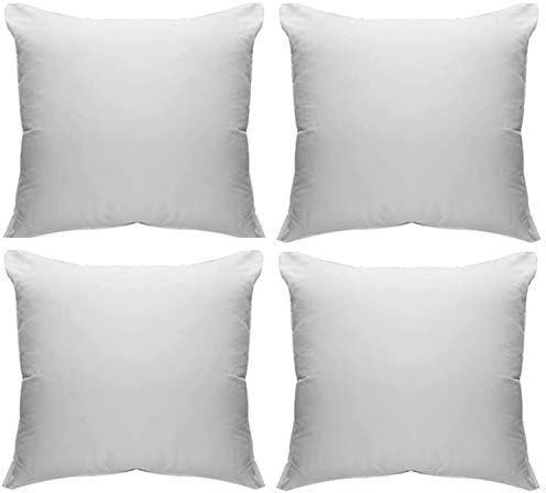 C Stores Cushion Inserts 45cm x 45cm (Pack of 4) for Indoor/Outdoor Sofas and Beds, Square Cushion Pads Fillers, Cushion Inners, Anti-Allergy Cushion Supportive Bounce Back Comfort, 18 x 18 Inch