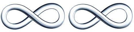 MicLee Modisch Unendlichkeit Zeichen Infinity Ohrstecker 925 Sterling Silber Damen Ohrringe Ohrschmuck mit Geschenkbeutel,Super Weihnachten Geschenk