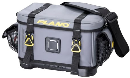 Plano Z-Series 3600 Tackle Bag, Medium, Gray 500D PVC Fabric, Includes 2 3600 StowAway Storage Utility Boxes, Waterproof and Non-Slip Base Soft Tackle Box