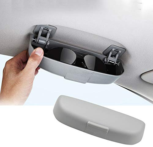 SKTU Auto Brillenetui für Mercedes GLA X156 / GLC X253 / A Klasse/B Klasse/C Klasse Auto Sonnenbrillenhalter Brillen Aufbewahrungsbox ABS-Material (Grau)