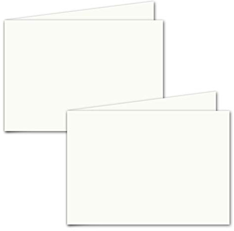 250x faltbares Einlege-Papier, quer-doppelt, für B6 Doppelkarten - creme - 112 x 336 mm (112 x 168 mm gefaltet) - ideal zum Bedrucken mit Tinte und Laser - hochwertig mattes Papier von GUSTAV NEUSER