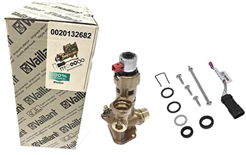 Vaillant ecoTEC Plus 824 831 837 937 Pro 24 28 Brass Diverter Valve with Adaptor 0020132683 0020132682 178978 Genuine Part - Hanicks