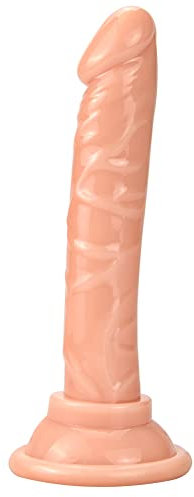 SXOVO Butt Plug Dildo Anal Plug Penis mit starker Base Sucker Strap On Harness Umschnall Dildos für Anfänger Soft Easy Bend TPR (Riemen nicht im Lieferumfang enthalten) (fleisch)