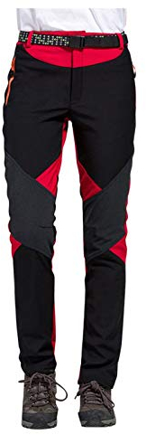 Generic Damen Skihose, wasserdicht, winddicht, Outdoor, Wandern, warm, Winter, rot, XXXL