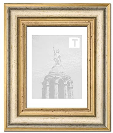 Barock-Bilderrahmen Margaux Champagnergold 50 x 70 cm Kunststoffglas klar 2mm massiv elegant stabil