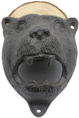 Sacacorchos de hierro fundido con forma de cabeza de oso retro, abridor de vino, bar, restaurante, abridor de cerveza, decoración