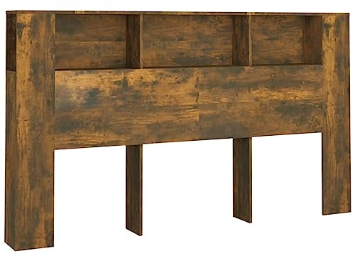 vidaXL Mueble cabecero Roble Ahumado 180x18,5x104,5 cm