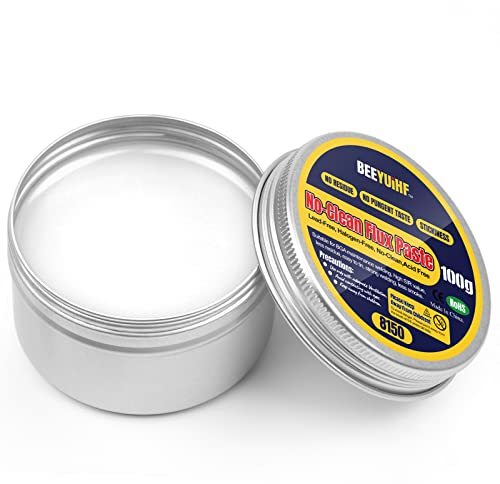 BEEYUIHF 3.52oz/100g Flussmittelpaste,bleifrei Lötpaste Lötflussmittel, Kolophonium Löten Flussmittel für Löten/IC/SMD/CPU/PCB/BGA Schweißen