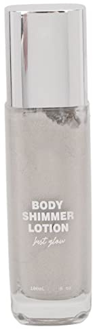 Glitter Body Lotion, 100ml Glitter Body Makeup Oil Moisturizing Light Texture Shiny Skin Highlighter Lotion for Skin Care Silver
