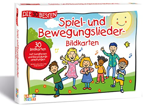 Die 30 besten Spiel- und Bewegungslieder-Bildkarten: 30 Bildkarten mit Songtexten und Bewegungsanleitungen + mit QR-Code-Links zu den Originalliedern