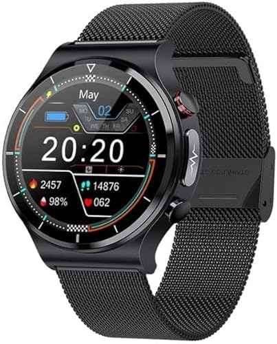 Zeit Vision Care Pro Gesundheitsuhr IP68 wasserdicht für Android und iOS Smartwatch mit Blutdruckmessung Blutsauerstoffmessung EKG Pulsmesser Vorhofflimmern