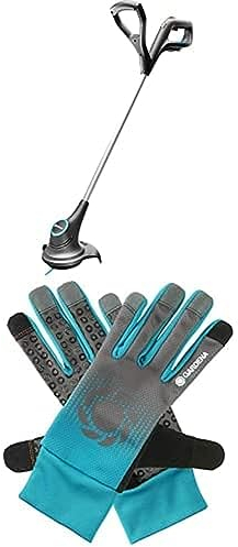 Akku-Trimmer SmallCut 23/18V P4A ohne Akku: Rasentrimmer mit 230 mm Schnittkreis(14072-55) + Garten- und Pflegehandschuh 7/S: Gartenhandschuhe für anspruchsvolle Garten- und Pflanzarbeiten (11500-20)