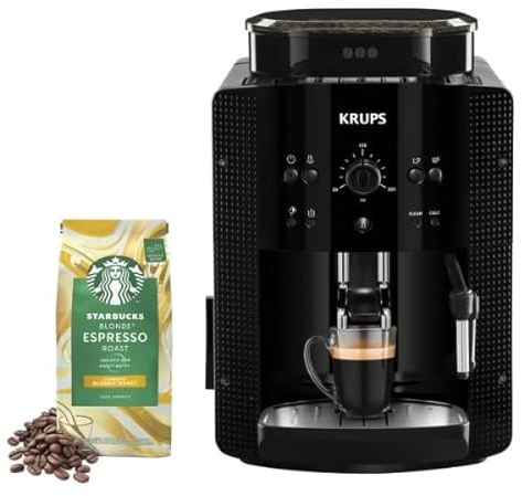 Machine a Cafe KRUPS grains Cafetiere expresso, Buse cappuccino Paquet Café Starbucks offert Essential Fabriqué en France YY4