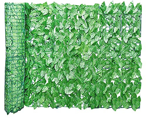 Pantalla De Valla De Privacidad De Hiedra Artificial, Enrejado Con Hojas Artificiales, Rollo Hoja Artificial Pared Seto Privacidad Para Valla Jardín Balcón, Protección UV, Para Exterior, Patio Trasero