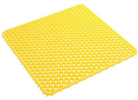 Alnemy Spülbeckeneinlage Silikon Spülbeckenmatte Spülmatte Abtropfmatte Spülbeckenschutz Sink Mat Spülbecken Schutzmatte zum Abstellen Trocken von Besteck (Gelb)
