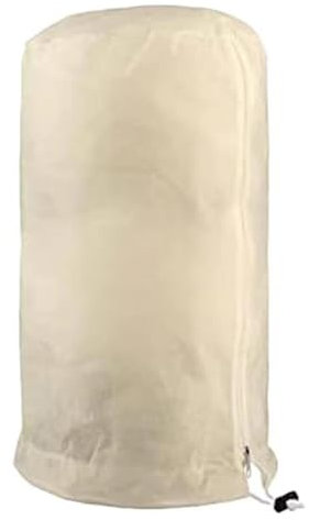 SEIWEI Creme, 1.2 * 1.8m/3.9 * 5.9ft, Großer Winter Pflanzen Frostschutz Abdeckungen mit Reißverschluss Kordelzug, wärmende Frost Tuch Decken Jacke für Outdoor-Pflanzen Kälte Wetterschutz